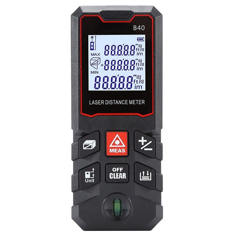 Measurement 131 Ft, Ft/In/M Unit Switch Digital Tape Measure, With Bubble Level Measurement Tool: Default Title