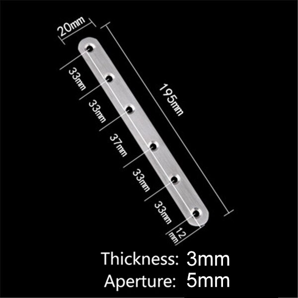 10pcs 180 degree angle steel straight connector stainless steel sheet metal parts fixed code font angle bracket