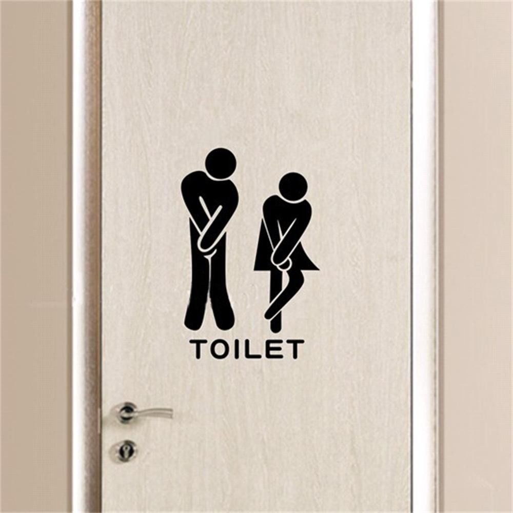 Funny Toilet Entrance Sign Decal Vinyl Sticker For Shop Office Home Cafe Hotel ZYVA-341