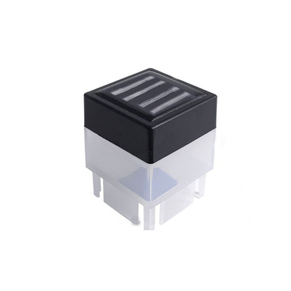 4 X Zonne-energie Omheining Led Wit Licht Solar Powered Outdoor Led Vierkante Hek Licht Tuin Landschap Post Dek lamp # G30