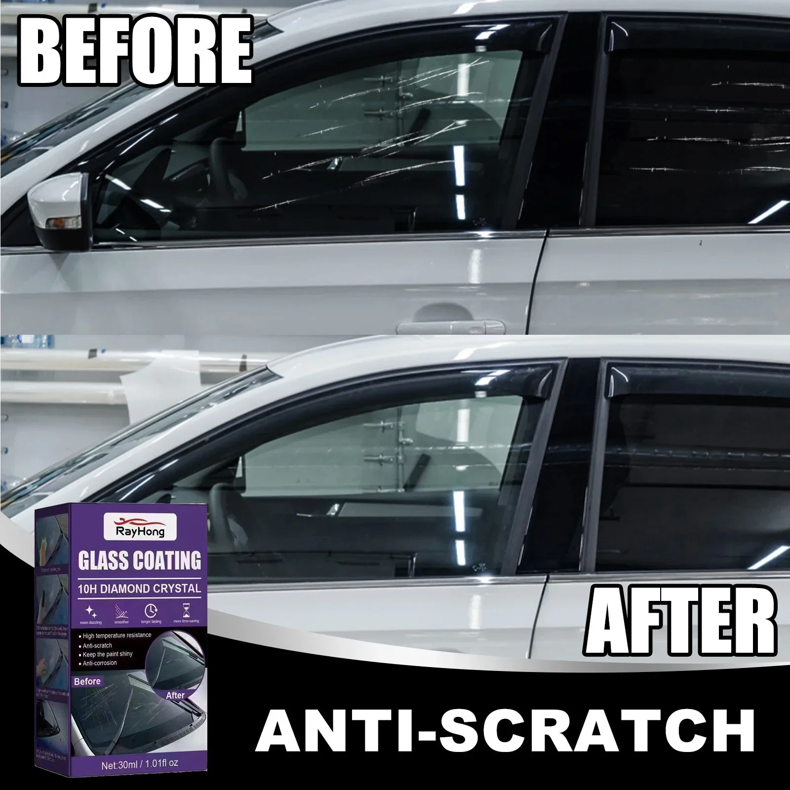 Revestimiento de vidrio para coche, revestimiento cerámico, Nano cristal, pulido de ventanas de coche, resistente a los arañazos, agente impermeable a prueba de polvo