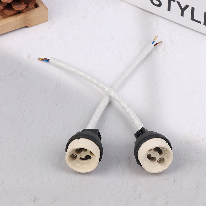 4 Stuks Gu10 Lamp Basis Keramische Lamphouder Socket Connector Adapter Draad Voor Led Lamp Stand Kroonluchter Halogeenleds Accessoire