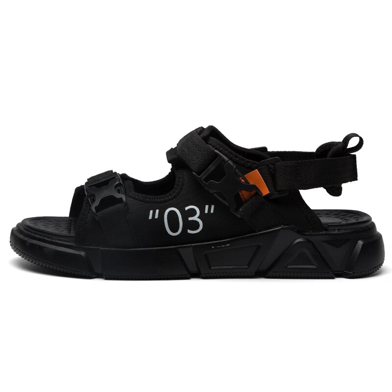 neue Trend Römischen Sandalen für Männer Sommer Herren Strand Wanderschuhe Schnalle Strand Sandalen Herren Schuhe: Schwarz / 9.5