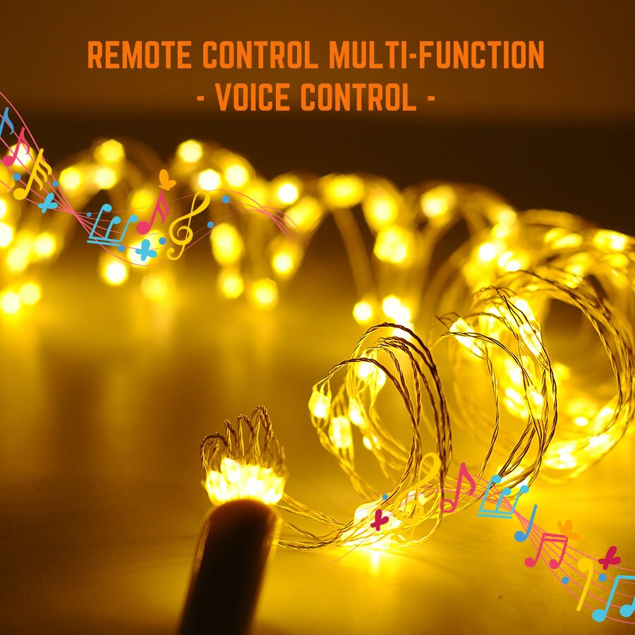 145CM LED Fairy Light Music Control Remote Control Multifunction Led String Light Lamp 6*20LEDS Waterproof Christmas LED