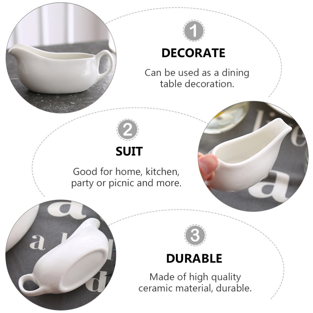 Gravy Boats Ceramic Sauce Boat Porcelain Gravy Boat Easy Pour Gravy Sauce Boat