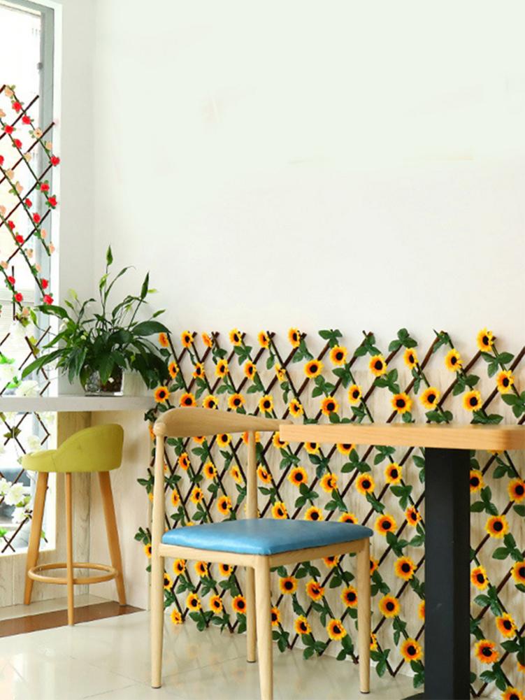 Keinotekoiset kukat lehdet teleskooppinen aita parveke aita yksityisyys näyttö puutarha kodin seinä sisustus häät tausta puutarha aita