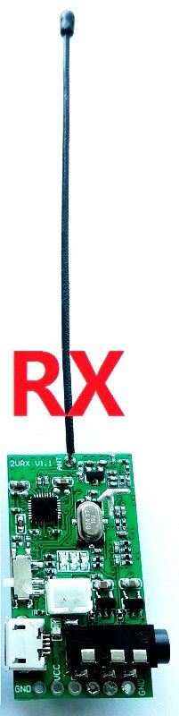 Uhf Stereo Draadloze Audio Transceiver Module Audio Zender Draadloze Speaker Module Muziekinstrumenten Diy Artefact: RX