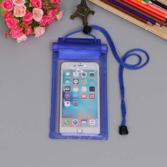 Waterproof Bag pvc bag Case Phone Large Pouch Holder Swimming Waterproof Dry Bag Swimming Diving Case Cover For Mobile Phone: Navy Blue