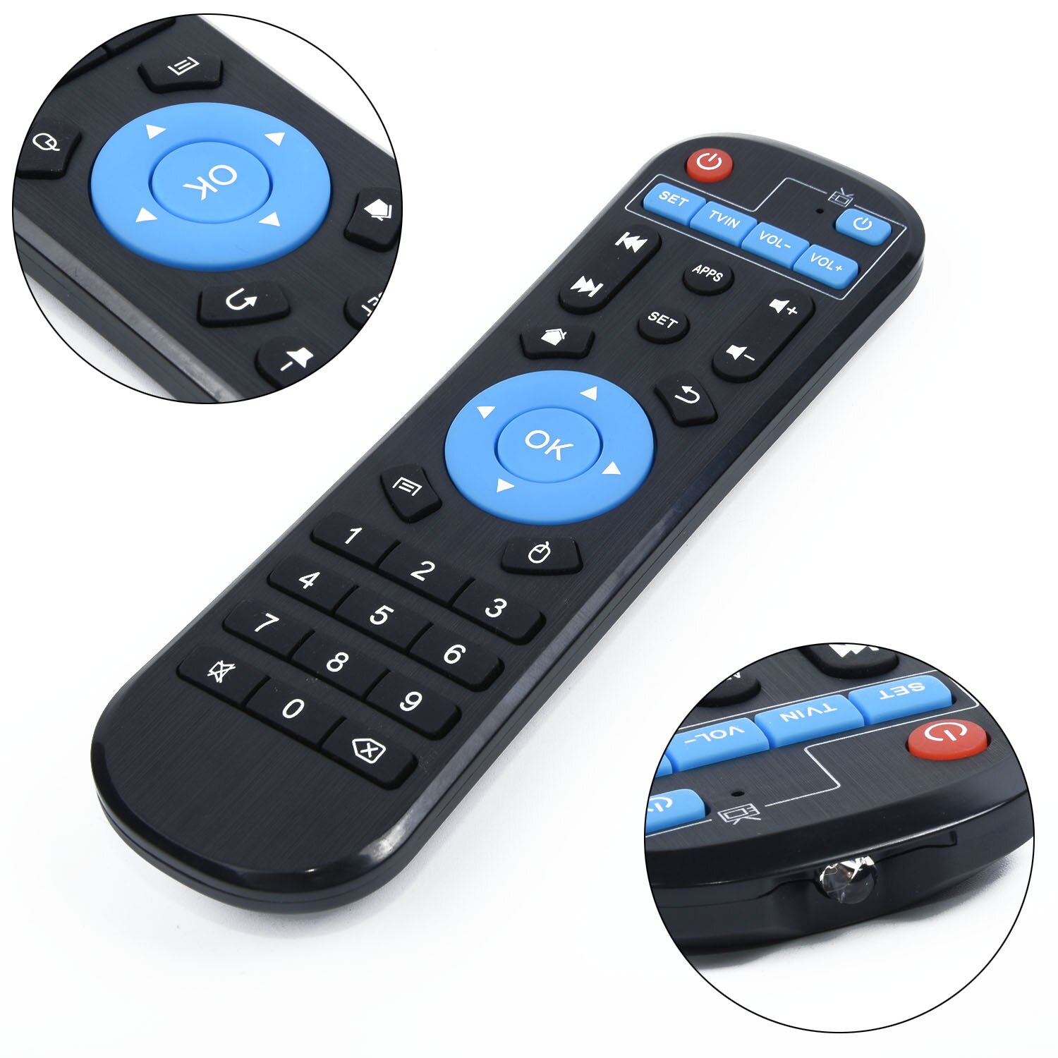 TV Remote Control Wireless Replacement For MXQ/MXQPRO, MXQ-4K/M8S/M8N,H96PRO/T9 X96/X96mini 2AAA