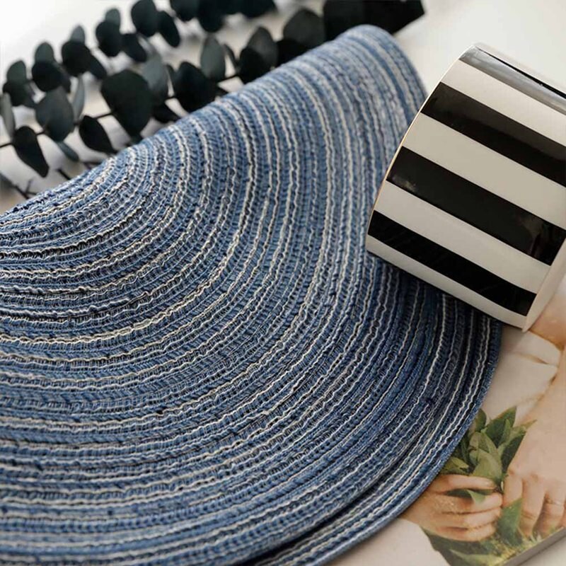 Napperon isolant en fil de coton, rond, solide, antidérapant, accessoires de cuisine, décoration de la maison, dessous de verre: BL2-18CM