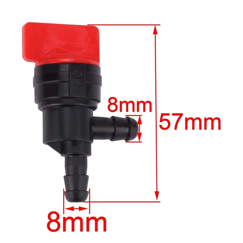 10PCS 1/4 inch 90 Degree Fuel Shut Off Valve for Briggs & Stratton 698181 494539 697944 Tecumseh 35857 Lawn Mower