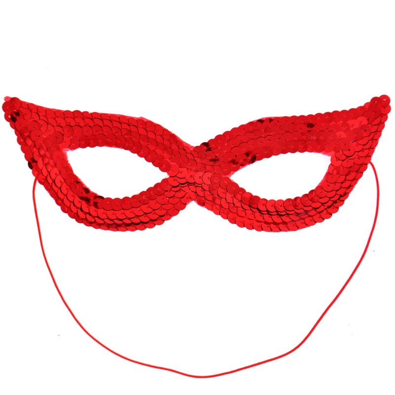 Lentejuelas antifaz de Halloween máscaras de tela no tejida señora mascarada boda halffie carnaval actuación infantil disfraz máscara