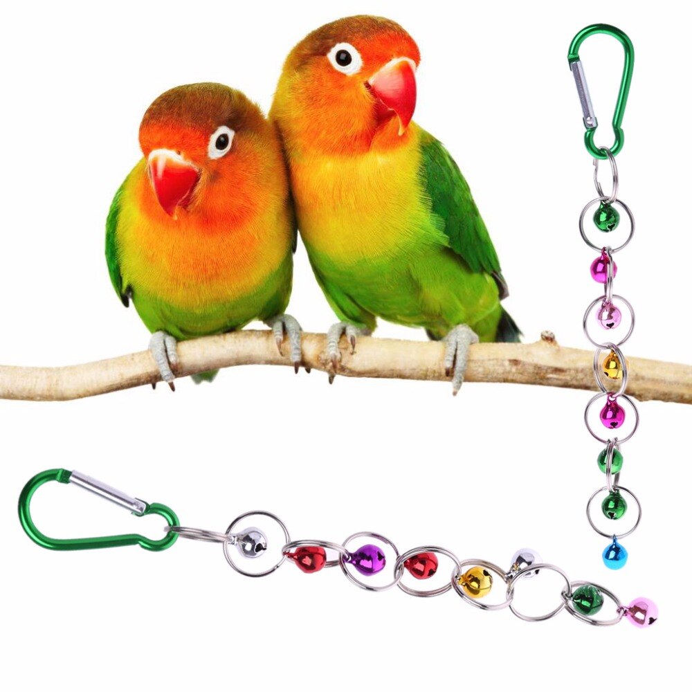 Pájaro para morder, juguete, campana, loro, colgante para hámster, cadena de balanceo, juguete para masticar periquito