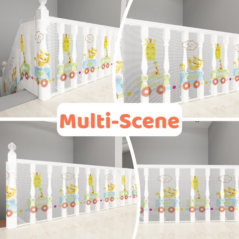 Leuning Guard Kleurrijke Mesh Baby Veiligheid Trappen Dikker Rail Netto Kind Proofing Balkon Staiway Reling Beschermende Netto