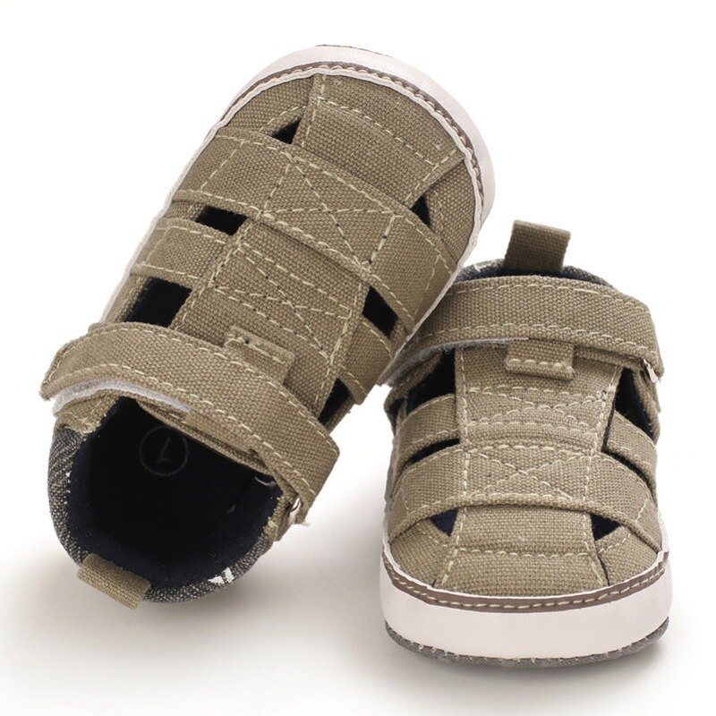 Summer Newborn Boys Hollow Out Sandals Baby Boy Non Slip Cotton Soft Non Slip Walking Shoes