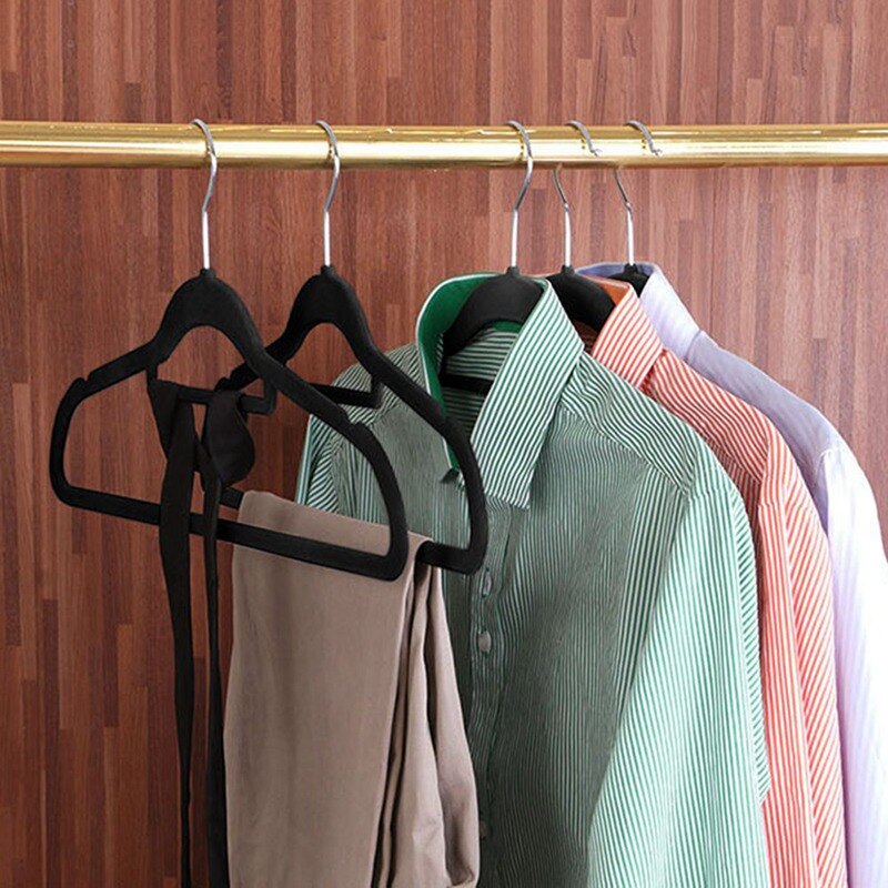 5pcs Non-Slip Velvet Hangers Suit Hanger Ultra Thin Space Saving 360 Degree Hook Strong and Durable Clothes Hanger