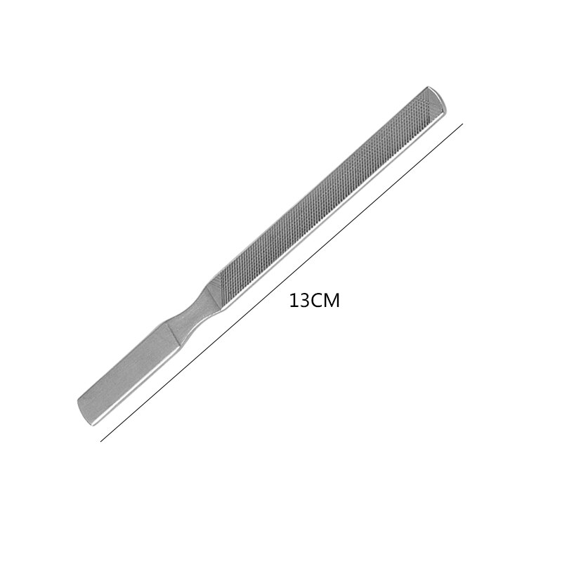 Double Side Stainless Steel Pedicure Toe &finger Care Nail File Buffer Cuticle Pusher Manicure Pedicure Tool