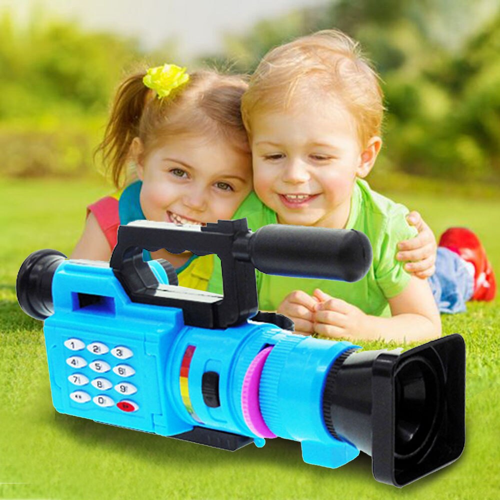 Mini Simulatie Projector Camera Torch Educatief Licht-Up Speelgoed Muziek Voor Kinderen Ontwikkelen Spelen Slapen Verhalen Voeren Kind