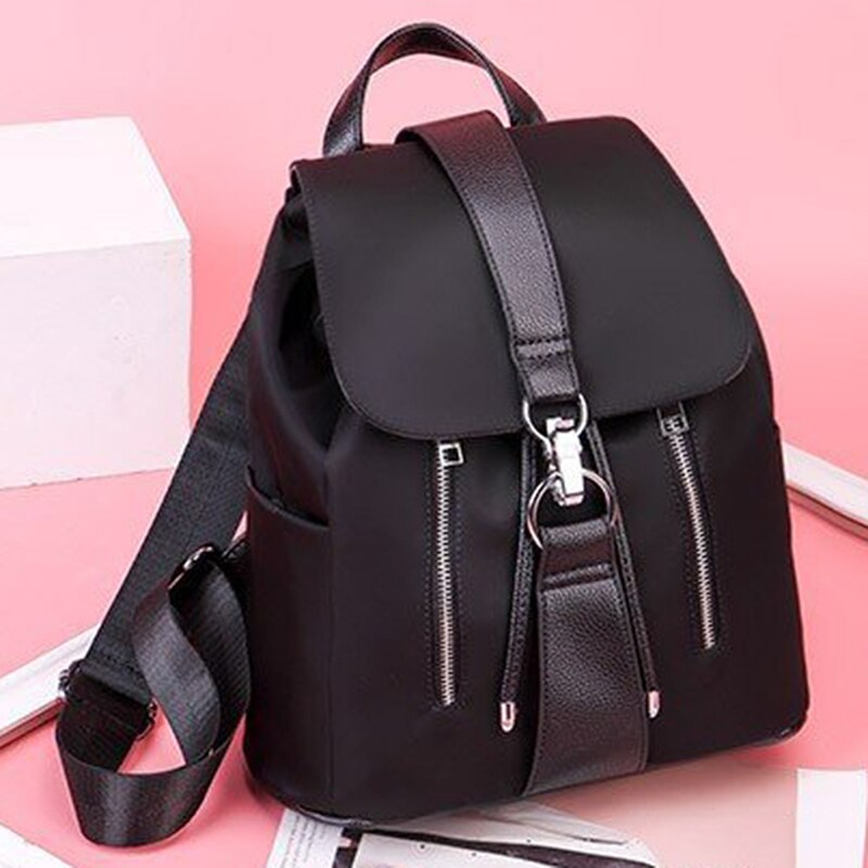 Anti-theft Waterproof Backpack Women School Bags for Girls Travel Black Backpack Rucksack Large Capacity