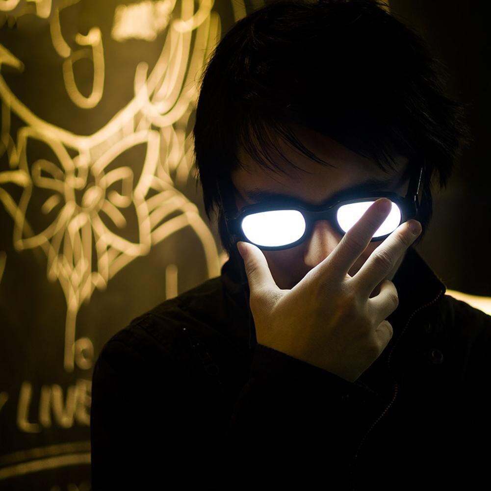 Fällen Geschlossen Stil Cosplay Rave Party LED Gläser Neuheit glühend Lustige Erwachsene Gläser leuchtend Licht-hoch Spielzeug LED O y4L3