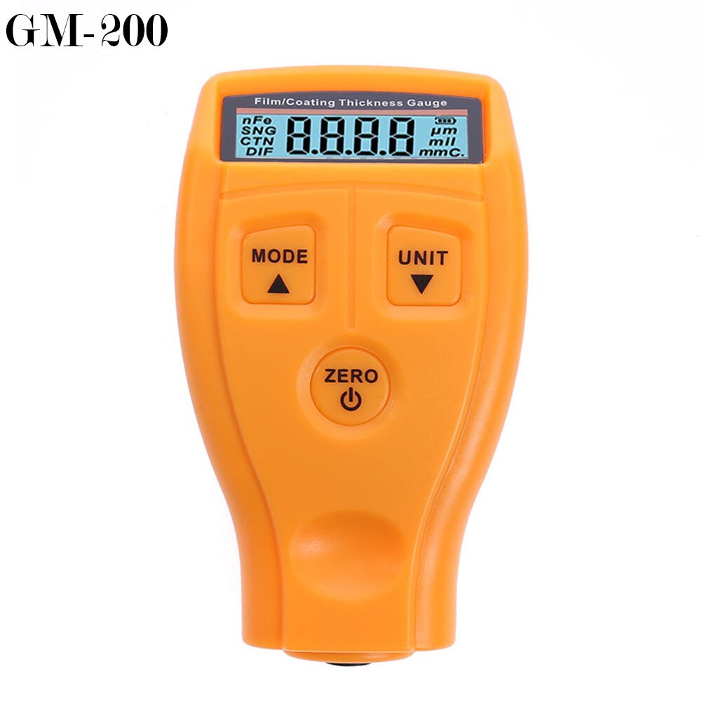 GM200 Digital Coating Film Paint Thickness Gauges Tester Non-magnetic Car Thickness Gauge Measurement: GM200-yellow