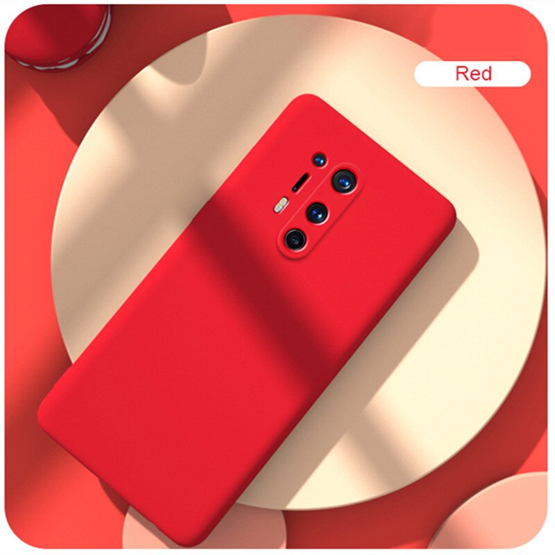 Silikonowe etui z płynem do obudowy Oneplus 8 Pro odporny na wstrząsy zderzak pełna pokrywa luksusowa obudowa TPU do obudowy Oneplus 8 One Plus 8 Pro: for Onplus 8 Pro / Czerwony