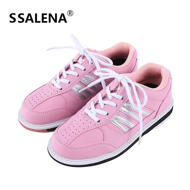 Frauen Professionelle Bowling Schuhe Anti-Schleudern Atmungsaktive Sport Turnschuhe Leder Komfortable Reflektierende Ausbildung Schuhe AA11035