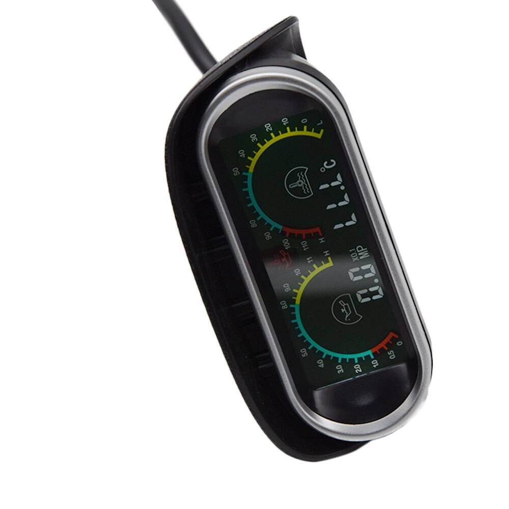 Uniwersalny 2 w 1 wskaźniki samochodowe cyfrowy miernik ciśnienia oleju + miernik temperatury wody z M10 czujnik temperatury pasuje robić 12V/24V samochód ciężarówka