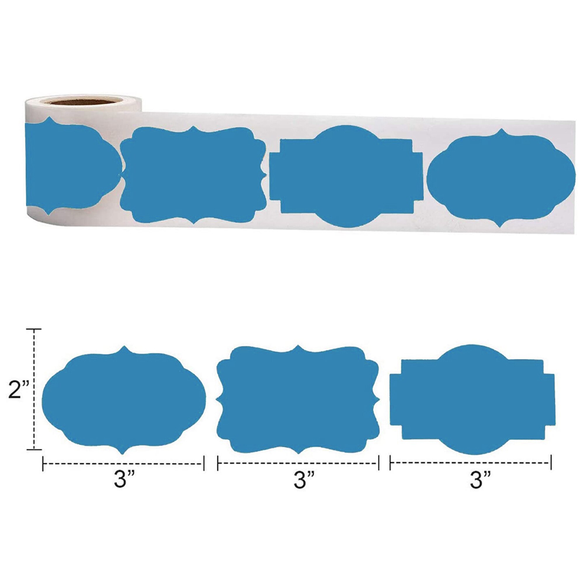 150 Pcs/Roll Erasable Label Sticker Removable Waterproof Chalkboard Solid Color Sticker For Glass Bottle Jar