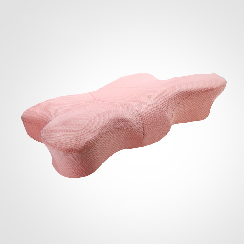 Multifunctioneel beddengoed kussen traagschuim orthopedisch nekwervelkolom anti-snurk hoofdsteun nekkussen gezondheidszorg pijnverlichting: Roze