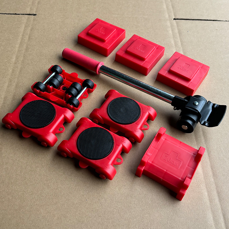 moving tool universal wheel moving artifact roller moving tool refrigerator moving bed heavy object moving 5-piece set: black