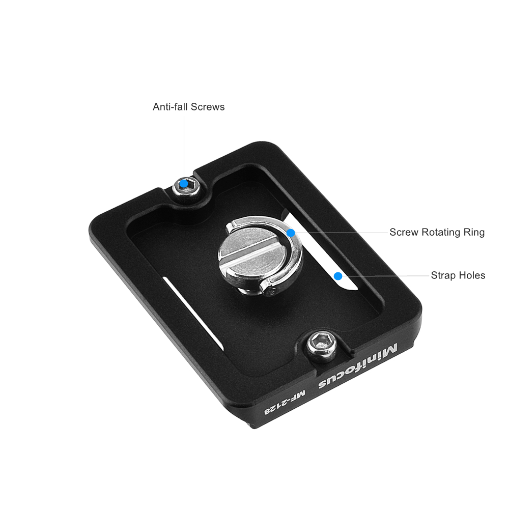 Universal Tripod Quick Release Plate Mini Arca Swiss Plate with 1/4'' D-Ring Screw for DSLR Mirrorless Camera Ballhead QR Plate