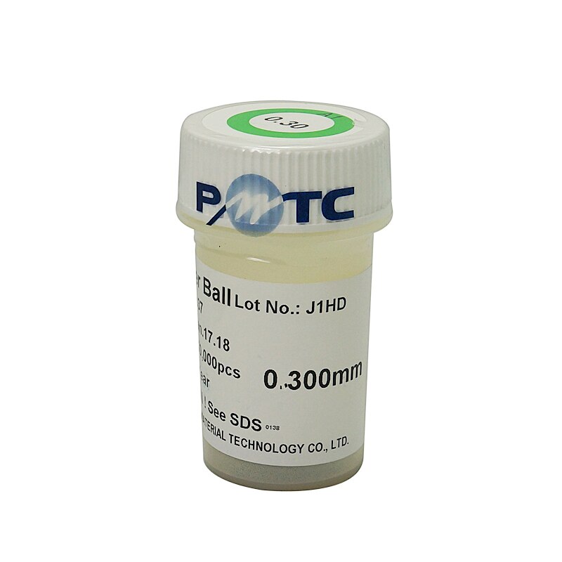 1 pièces PMTC 0.2mm 0.25 0.3 0.35 0.4 0.45 0.5 0.55 0.6mm billes de soudure au plomb 0.65 k pour bille de soudure de reprise bga