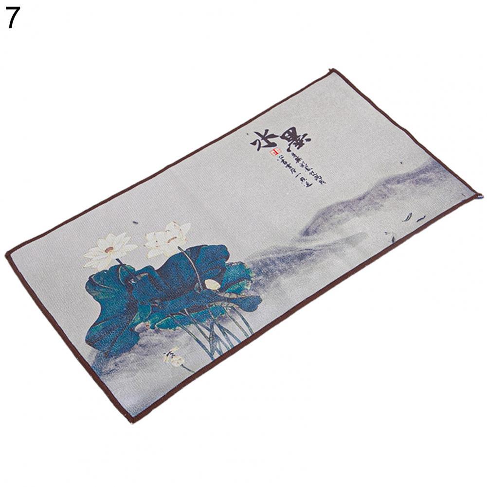 Chinese Painted Tea Towel Absorbent Rag Cotton Flax Table Cleaning Cloth Tea Cloth Household Dish Cleaning Wipe салфетки на стол: 7