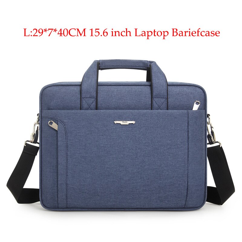 Large Capacity Men Women Laptop Handbag Travel Briefcase Bag Bussiness Notebook Bag for 14 15.6 Inch Laptop Bag: Blue-L SIZE