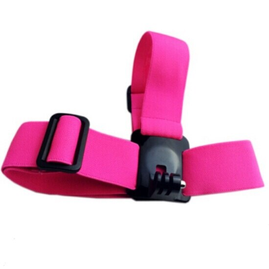 For Gopro hero 7 6 5 4 3 Xiaomi yi 4K Mijia SJ4000 SJ8 Accessories bag Head Chest Wrist Band Single Tripod Mount Adapter camera: pink head strap