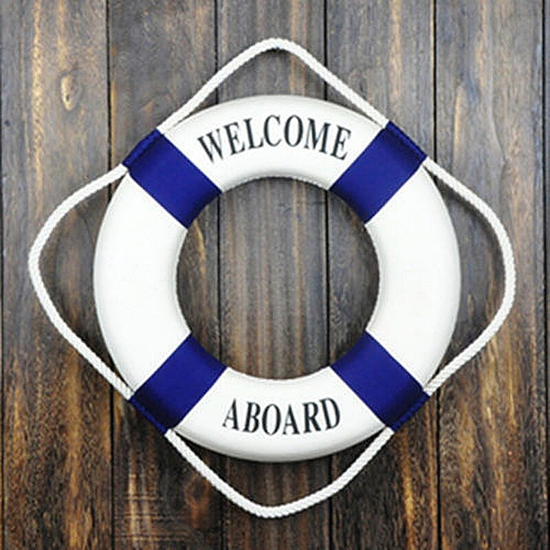 Style nautique bienvenue bouée de sauvetage décorative maison Marine plage décoration murale