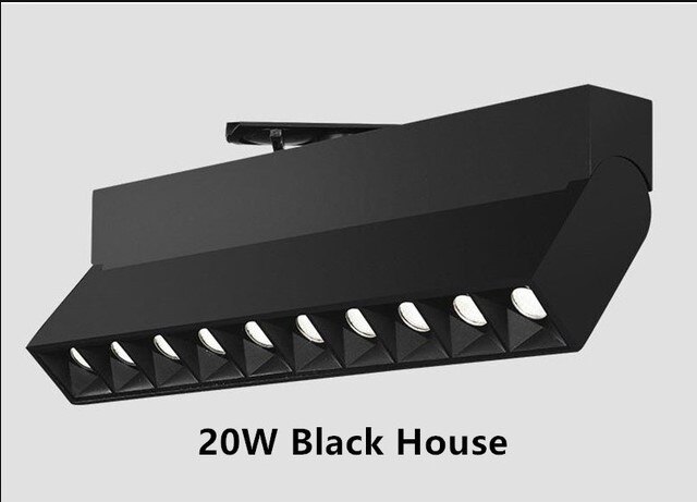 20W 12W 6W Dimbare LED Spot Light 2 Draden LED Track Verlichting AC85-265V LED Plafond Lamp voor thuis Kleding Schoenen Winkel Winkels 1PC: 20W Black House / 3000K Dimmable