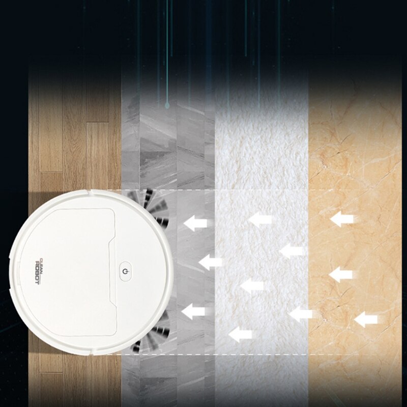 Robot Stofzuiger, Sterke Zuigkracht Automatische Bot Zelf Detecteert Trappen Huisdier Haar Allergieën Vriendelijke Robotic Huis Schoonmaken