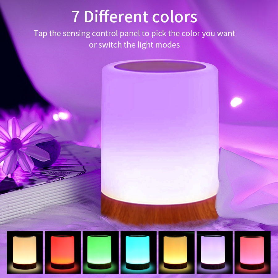 LED Tisch Lampe berühren Nacht Nacht Lichter RGB USB Aufladbare Nachtlicht Für Schlafzimmer Esszimmer Schreibtisch Dekoration Beleuchtung: Ursprünglich Titel