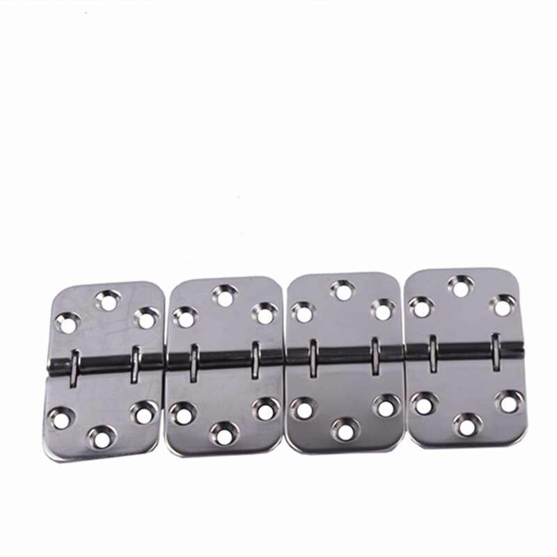 4 pieces Marine hardware Flush Hinges 316 Stainless Steel Door Hinges Polished Silver for Boat Marine Door Compartment