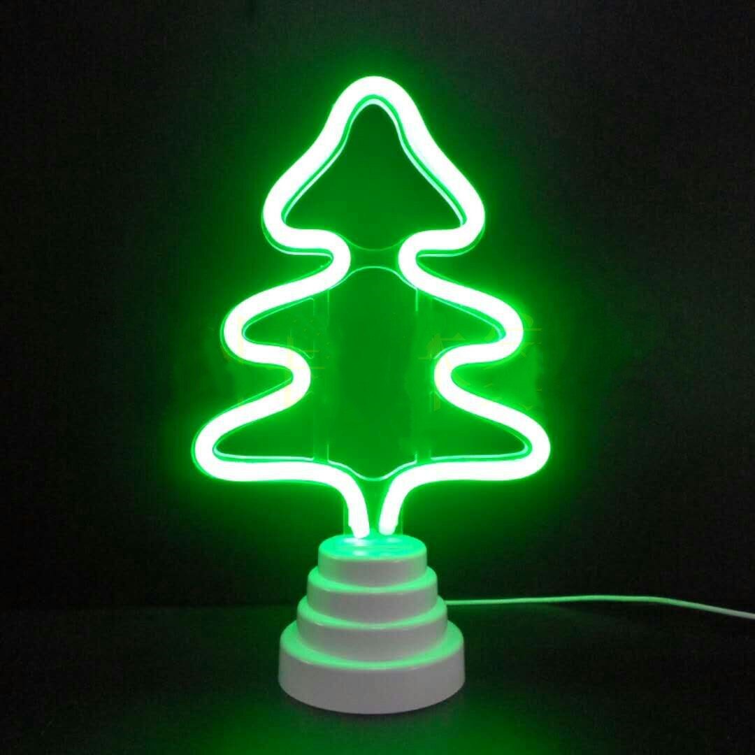 Lampe de Table colorée en forme d'ananas, lumière murale néon LED, décoration de Table, pour la maison, fête d'anniversaire: Christmas tree