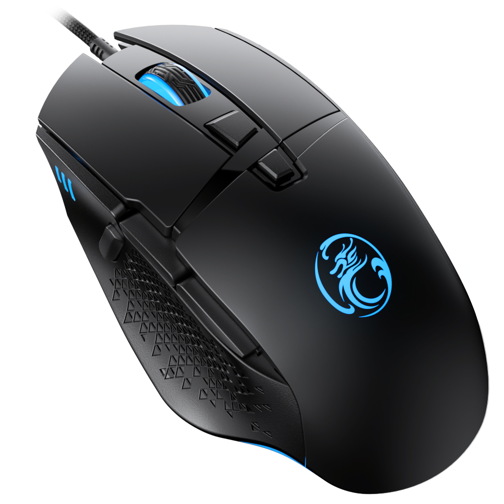 Przewodowa mysz do gier Gamer Mause komputer ergonomiczna cicha mysz USB z kablem RGB podświetlenie LED 7200 myszy DPI do laptopa PC