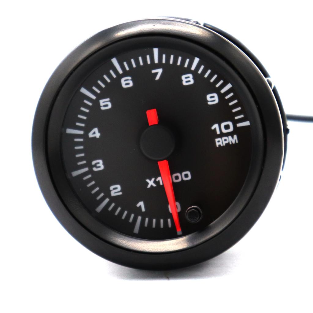 Turteller turtallsmåler for bil bil 2 " 52mm 0 ~ 10000 rpm 7- farget led-lys