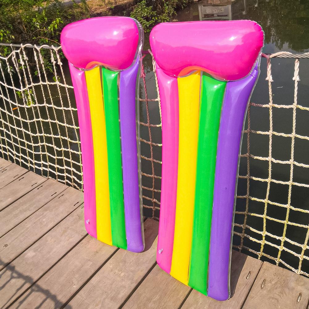 Opblaasbaar Zwembad Lounger Transparante Herbruikbare Pvc Creatieve Multicolor Wasbare Zwembad Drijvende Rij Voor Zomer Partijen Water Sport
