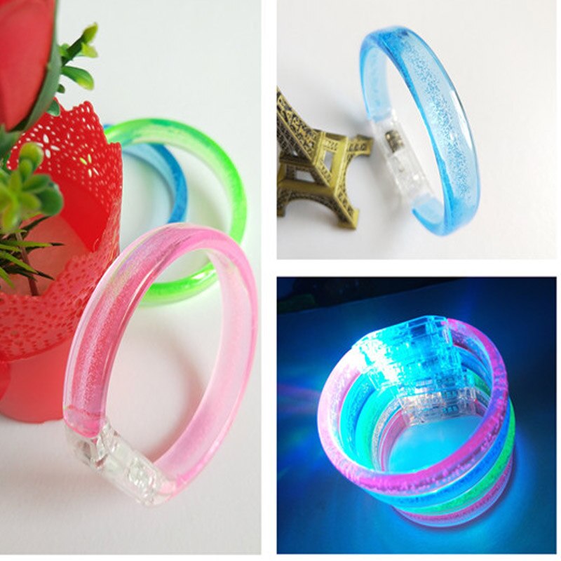 4Styles Glow In The Dark Luminous Rings Bracelet Children Toys Flash LED Cartoon Lights Toys For Children Playing Night: Bubble bracelet B