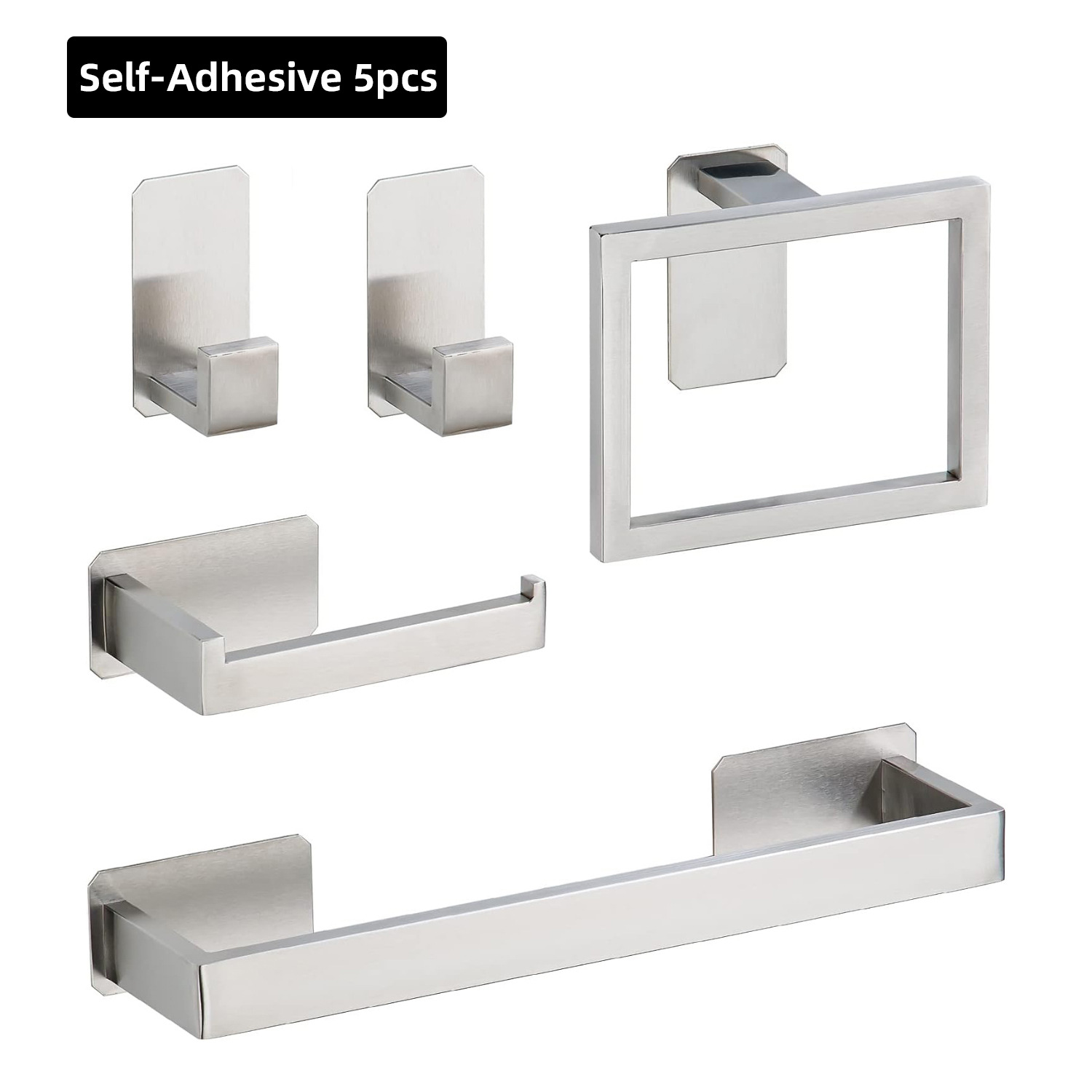 Conjunto de ferragens para banheiro Conjunto de acessórios de banheiro de aço inoxidável Montado na parede Barra de toalha Anel de toalha Suporte para rolo de papel higiênico: Borgonha