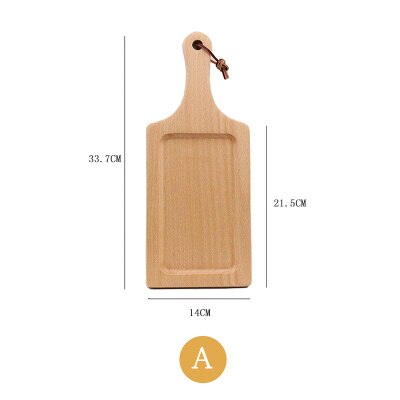 Wooden Pizza board with Hand Pizza Baking Tray Pizza Stone Cutting Board Platter Pizza Cake tray: A