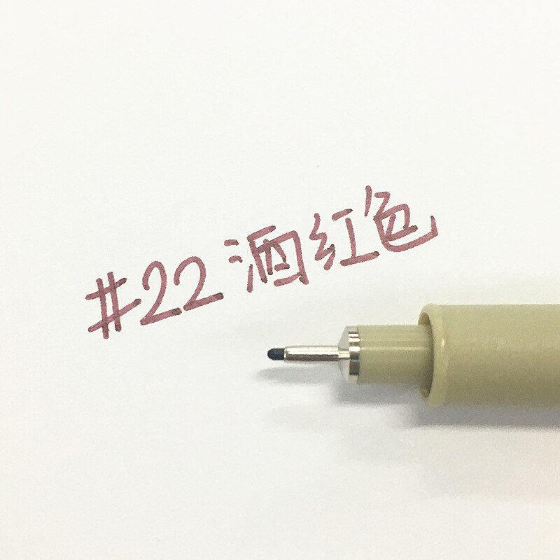 1Pcs Colors Porous-Point Pens Waterproof Hand-Drawn Sketch Needle Pen Dawing Liner Fineliner Cartoon Signature Pen: 05 Light Brown