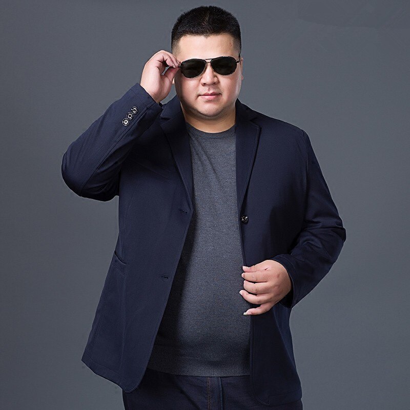 plus size 8XL 7XL 6XL Blazer Mens Casual Jacket Solid Color Cotton Men Blazer Jacket Men Classic Mens Suit Jackets Coats